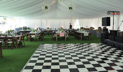 Black/White Checkered Dance Floor (Installed) Black/White Checkered Dance Floor (Installed)